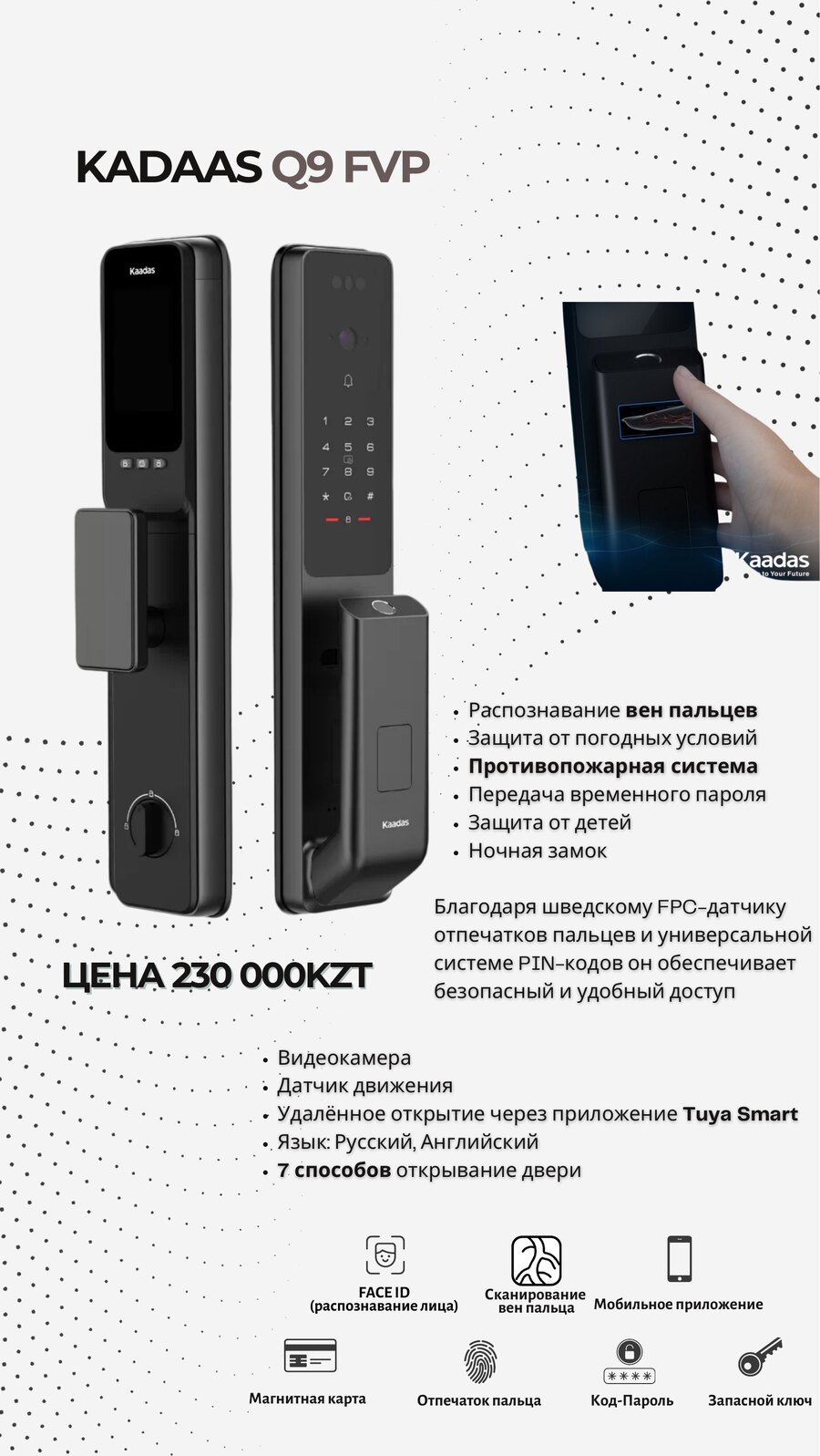 Смарт-замок Kadaas Q9 FVP